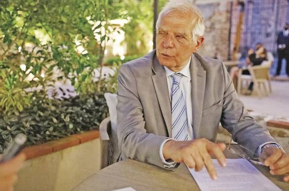 Josep Borrell, alto representante de la Unión Europea, durante la entrevista que concedió a este diario en su visita a Panamá (1-3 mayo).