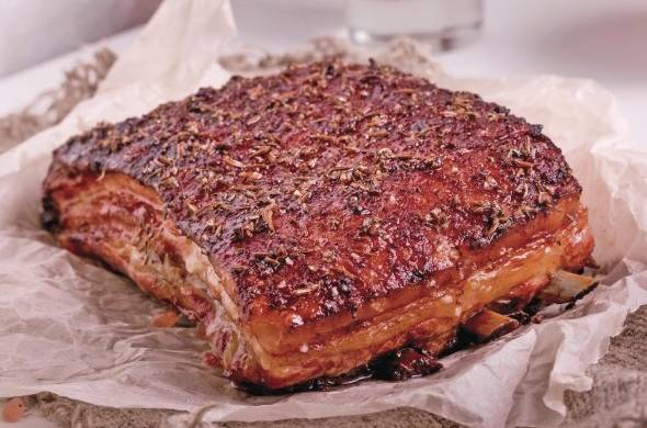 Pork Belly o panza de cerdo, uno de los cortes más apreciados de la barbacoa.
