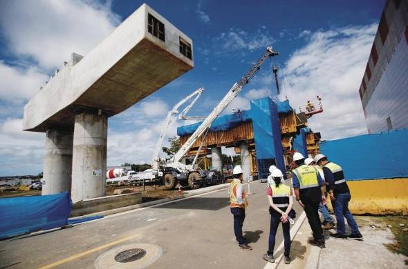 Imagen de la construcción del proyecto línea 2 del Metro de Panamá.