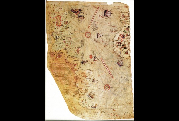 Hay muchas notas turco otomanas alrededor del borde del mapa, así como en su interior.