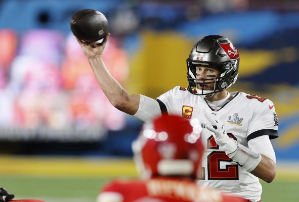 El pasador de los Tampa Bay Buccanneers Tom Brady, de 33 años.