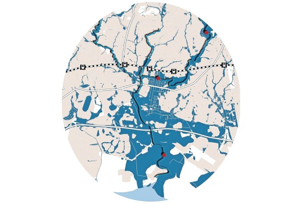 Mapa de área inundable en el corregimiento de Juan Díaz. La gestión de los desastres requiere como fundamento el uso de tecnologías de información geográfica que permitan caracterizar el problema, identificar los puntos críticos y gestionar su solución.