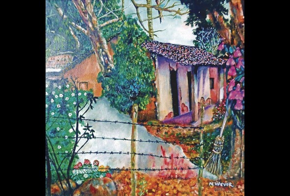 El artista presenta sus paisajes en lienzos al óleo, con acuarelas, tintas y diversas herramientas.
