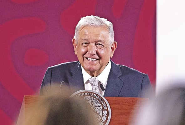 El presidente López Obrador durante sus declaraciones el pasado 8 de julio.