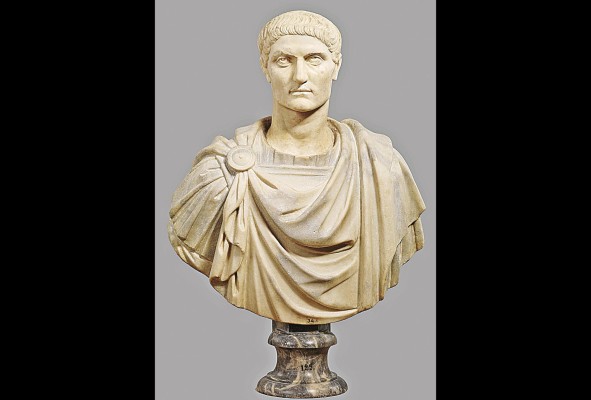 Busto de Constantino El Grande en el Museo del Prado, Madrid, España
