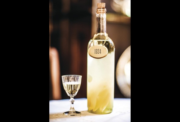 El tradicional vodka de limón