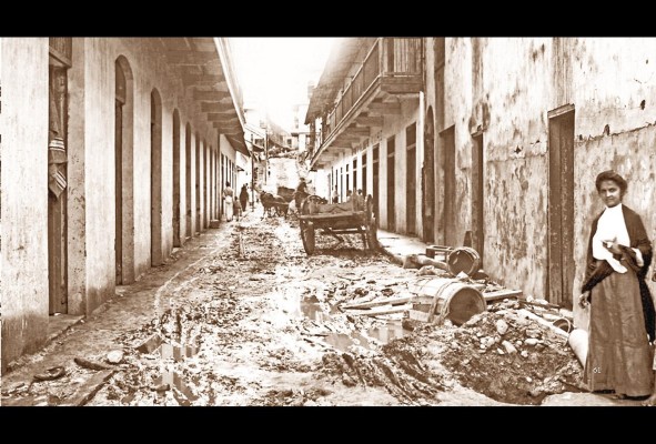 La construcción de acueductos en 1905, en “El Canal de Panamá, triunfo de la innovación constante”, de Omar Jaén Suárez.