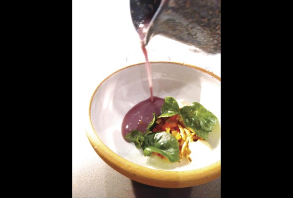 Velouté de ñampí morado