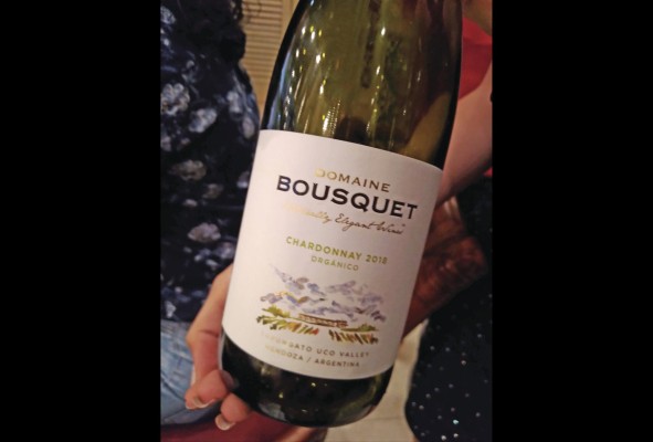 Chardonnay, con el velouté de ñampí