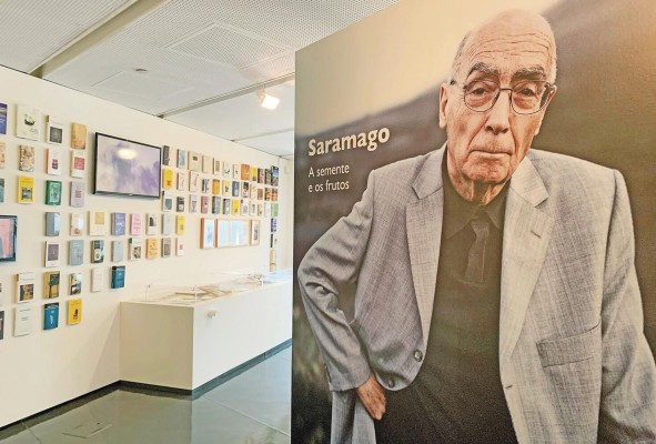 Imagen de archivo de una exposición sobre José Saramago