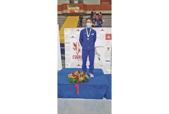 Johan Achurra durante un campeonato en Colombia.