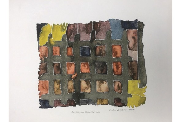 Octavio Arosemena, (Panamá), Fenestra dramática, Acuarela / papel, 22.5 x 30 cm, 2010