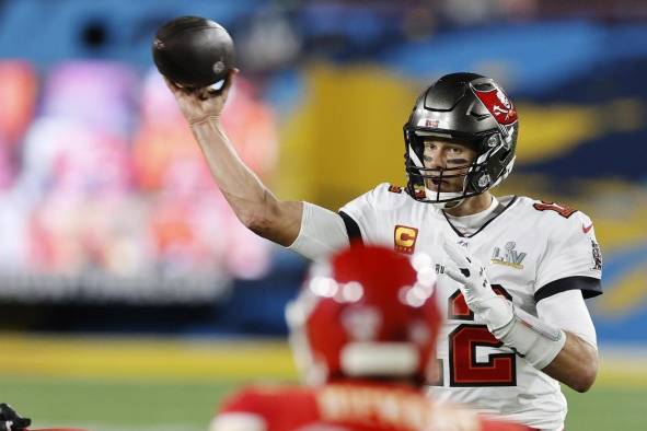 El pasador de los Tampa Bay Buccanneers Tom Brady, de 33 años.