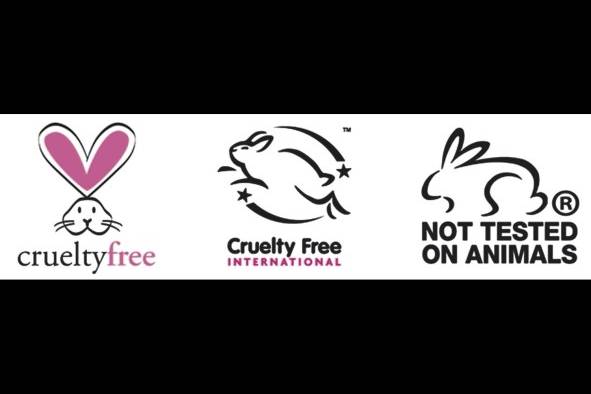 Algunos sellos que identifican a las marcas que no realizan crueldad animal.
