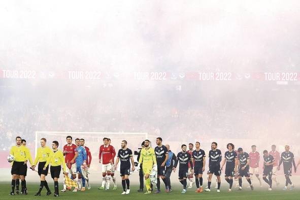 El Manchester United se enfrentó al Melbourne Victory en Australia.