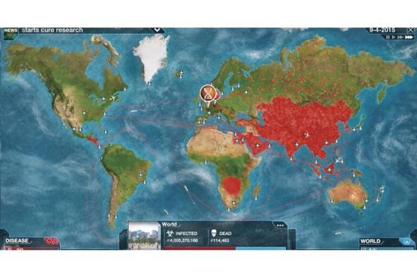 El videojuego Plague Inc, en el que los jugadores deben tratar de infectar al mundo entero con un virus morta