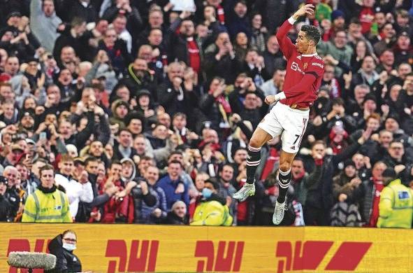 El jugador del Manchester United Cristiano Ronaldo celebra un gol ante el Tottenham, este pasado fin de semana.