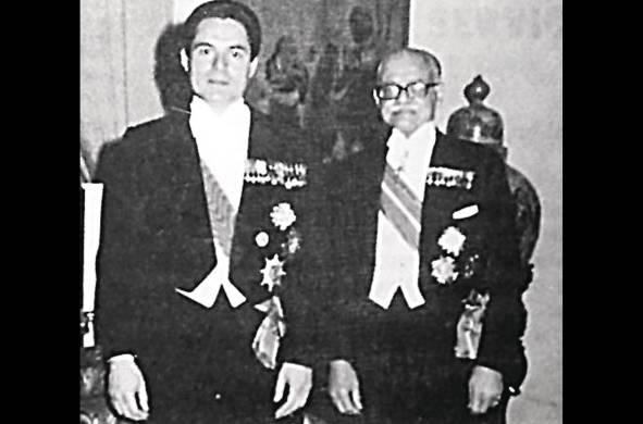 Aristides Royo y Roque J. laurenza durante su servicio diplomático