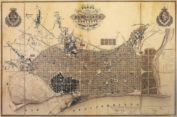 El proyecto del 'Ensanche de Barcelona' llevado adelante por Idelfonso Cerdá a mediados del siglo XIX, representó no solo la oportunidad para definir en épocas tempranas el futuro de desarrollo de esta ciudad. Wikipedia