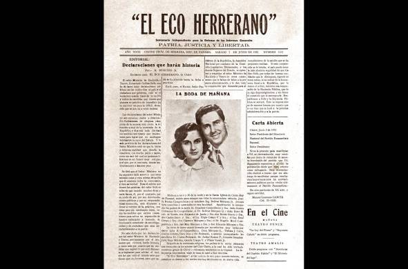 Centenario de 'El Eco Herrerano', fundado en Chitré (1921)