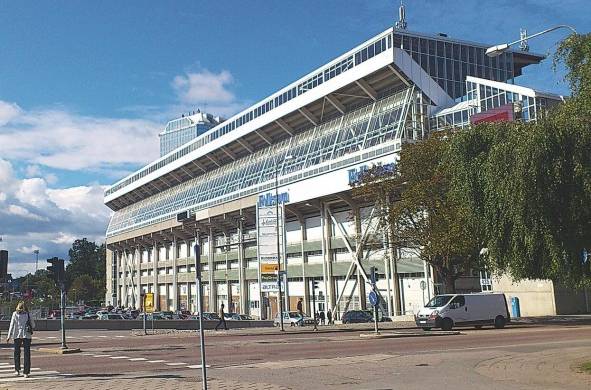 El estadio Råsunda, en Solma, Suecia, el 2 de septiembre de 2011, antes de su demolición para dar paso a un conjunto de viviendas. Aquí se jugó la final de la Copa Mundo Suecia 1958, en la cual Brasil logró su primer título.