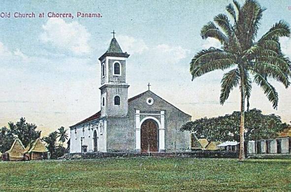 Iglesia de La Chorrera. El terremoto del 7 de septiembre de 1881 dejó a la iglesia y el cementerio en ruinas, así como una buena cantidad de viviendas.