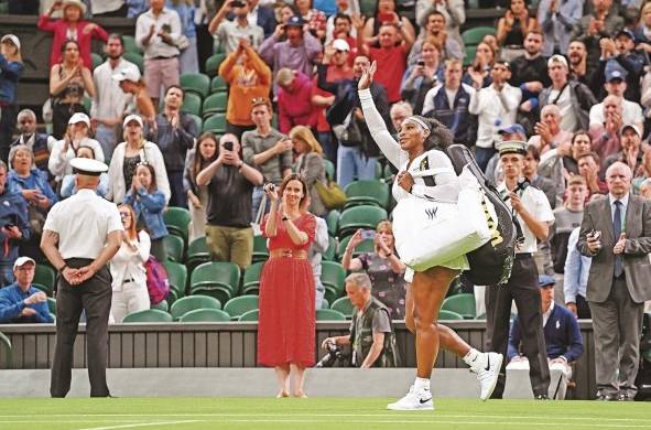 Serena Williams durante el Gran Slam de Wimbledon 2022.