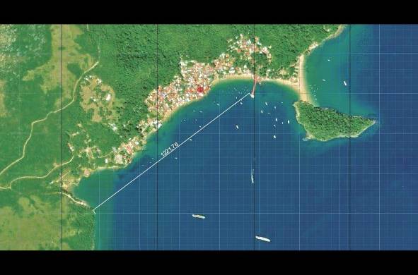 Imagen satelital que demuestra la extensión de las areas contaminadas.
