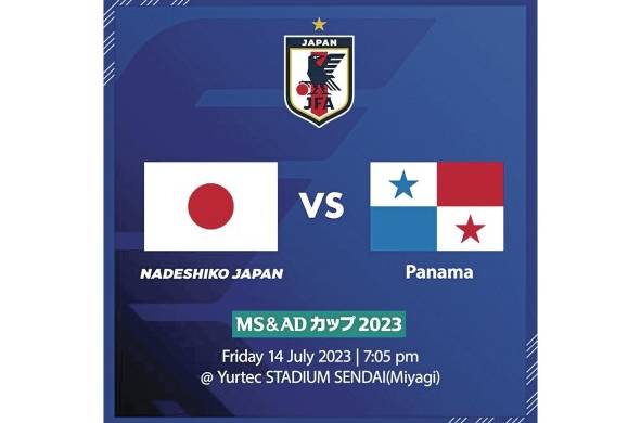 Anuncio de la Asociación de Fútbol de Japón oficializando el partido amistoso programado ante la Selección Femenina de Panamá.