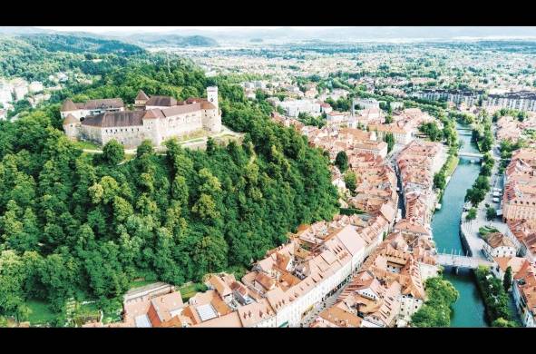 Vista aérea de Ljubliana