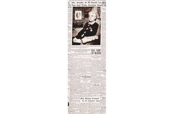 María Ossa de Amador, a sus 90 años (The Charlotte Observer, 1 de marzo de 1945).