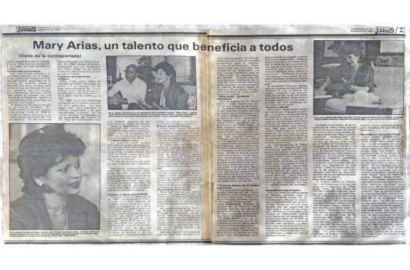 Entrevista a Mary Arias en la revista Istmo, en ocasión de su actuación en el Teatro en Círculo, 1983