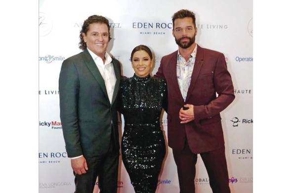 Carlos Vives, Eva Longoria y Ricky Martin