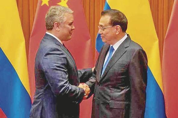El presidente de Colombia Iván Duque en su visita a China.