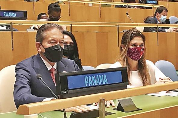 Laurentino Cortizo, presidente de Panamá, a su llegada a la ONU.