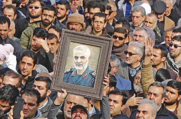 Masivo funeral de Estado del general Qasem Soleimani celebrado en las calles de Teherán, capital de Irán.