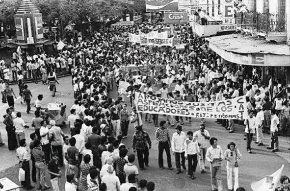 Marcha de los educadores, 9 de octubre de 1979