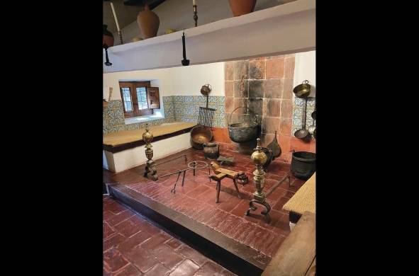 Detalle de la cocina de la Casa museo de Cervantes
