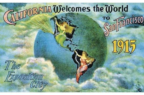 Ilustración California Welcomes The World to San francisco.