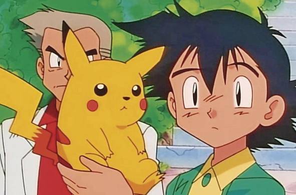 Primera aparición de Ash junto con Picachu, en la serie “Pokémon Liga Índigo”.