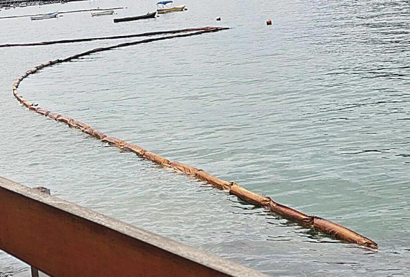 Las autoridades realizan tareas de limpieza en la zona.