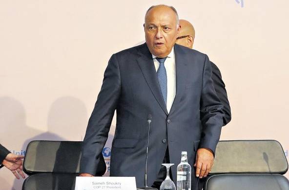 El ministro egipcio y presidente de la COP 27.