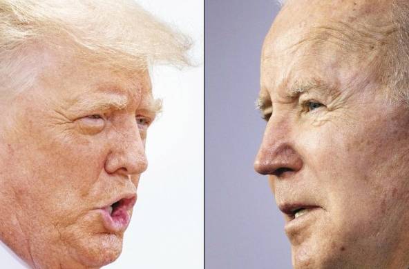 Donald Trump (i.) y Joe Biden (d.) buscarían un segundo mandato.