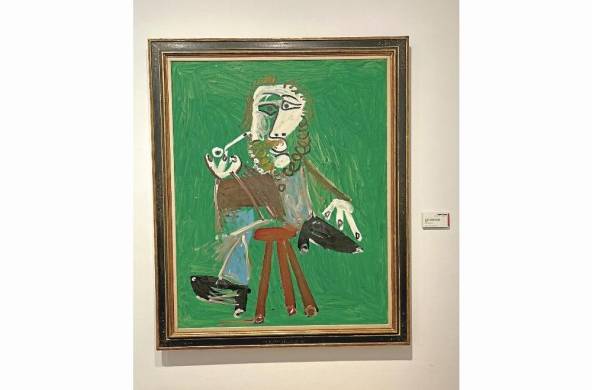 “Hombre sentado con pipa”, pintura hecha por Pablo Picasso y donada por Botero.