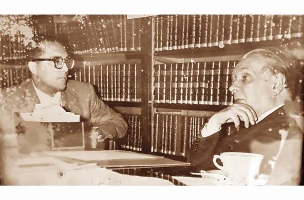 Jorge Luis Borges y Mario Castro Arenas.