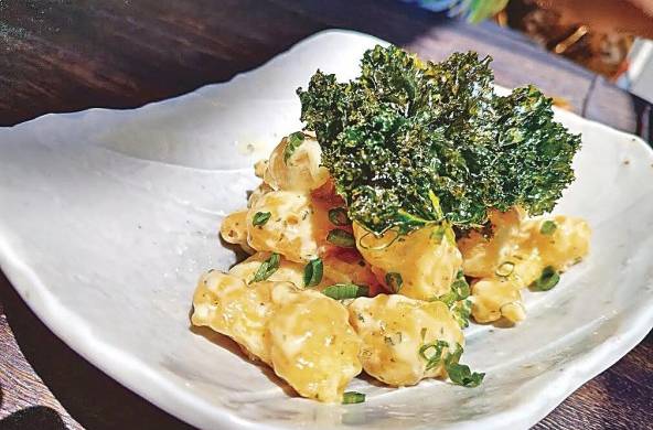 Camarones en tempura con mayo wasabi
