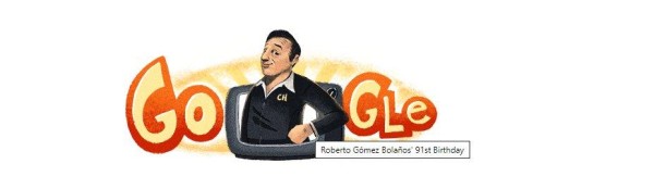 La ilustración de Google en conmemoración a la vida de 'Chespirito'.