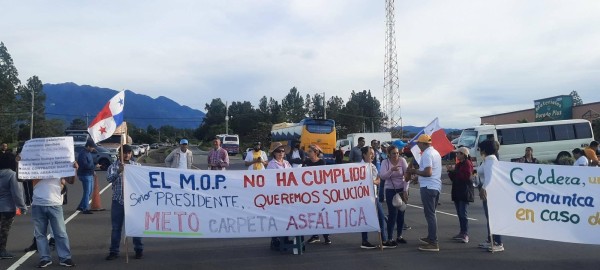 El 26 de junio pasado, los residentes de Caldera, cerraron la vía principal que llega hasta la ciudad de David en reclamo por promesas incumplidas.