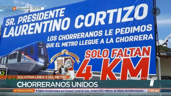 Valla publicitaria con mensaje al presidente Laurentino Cortizo