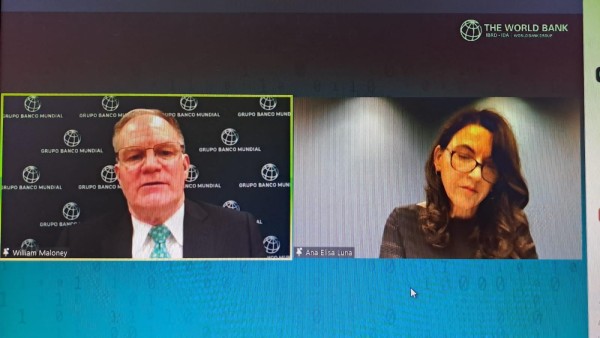 El economista jefe del BM para América Latina y el Caribe, William Maloney, en conferencia de prensa virtual.